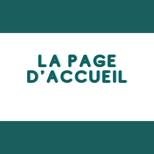 la page d'accueil